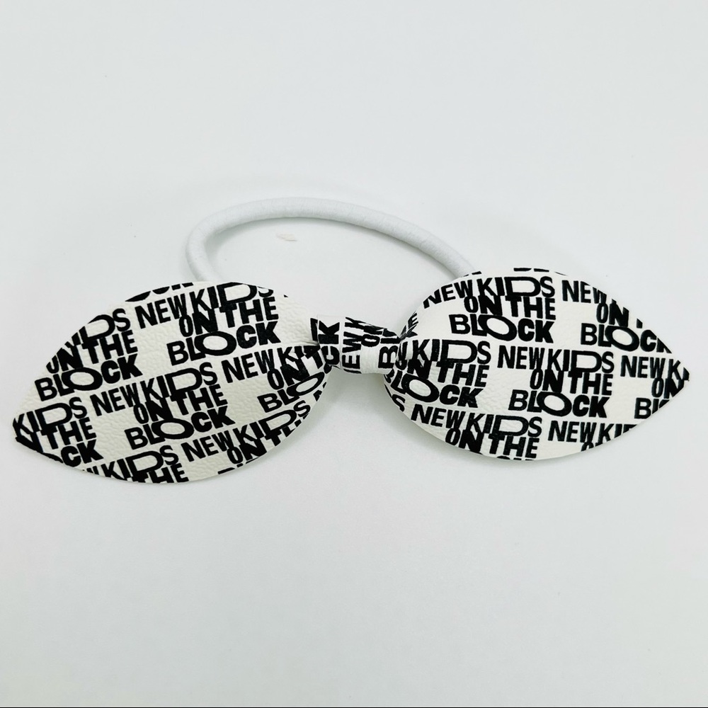 🎤🎶New Kids on the Block hair bow, NKOTB, vegan leather